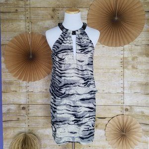 NWT - ZEBRA HALTER DRESS
